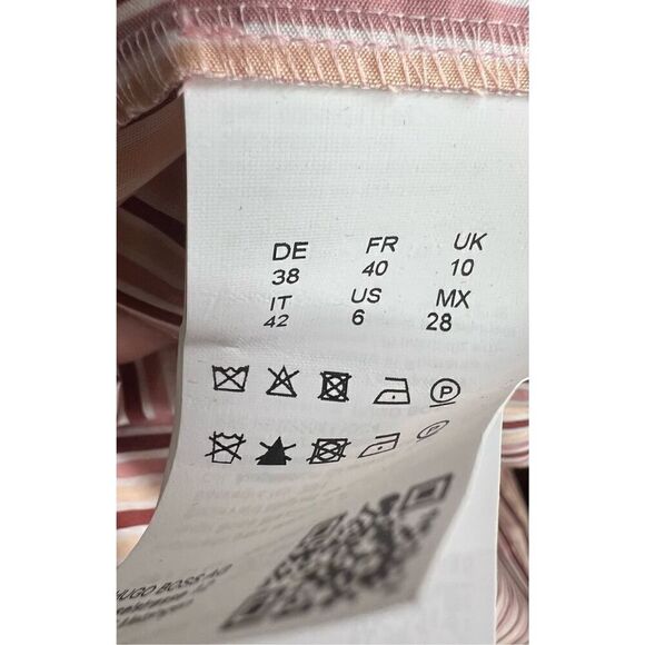 BOSS Datecara Striped Tiered Midi Dress in Stripes NWT Size 6 - Picture 8 of 9